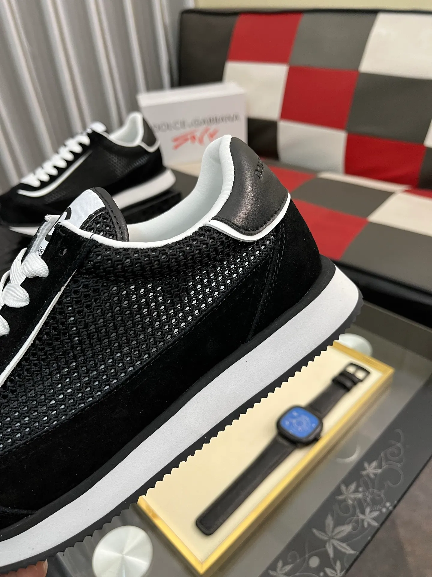 Men's Men's Shoes💰458⌚️⌚️••Dolce&Gabbana••DG✔️High-end men's sports and casual shoes. Original goods from top counters. Original imported cowhide, multi-material splicing design ➕Imported cowhide lining, cowhide feet ➕Original TPR elastic outsole. Size: 36-46